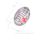20*30mm Oval Glass Cabochon Mix Handmade Cute house and rose Photo clear magn Dome Glass Cabochon Cover for blank setting cover